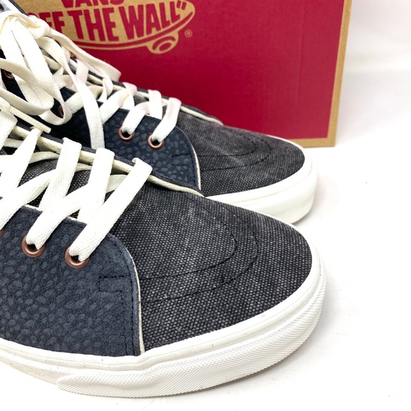 VANS Sk8-Hi Shoes High Top Gray Canvas Leather Women's Size Casual VN0A5JMJ1O7 - Picture 6 of 10
